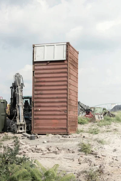 Container at construction site — Stock Photo, Image