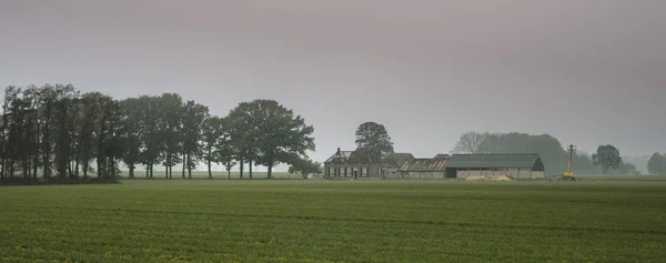 Dimmiga holländska landsbygdens landskap — Stockfoto