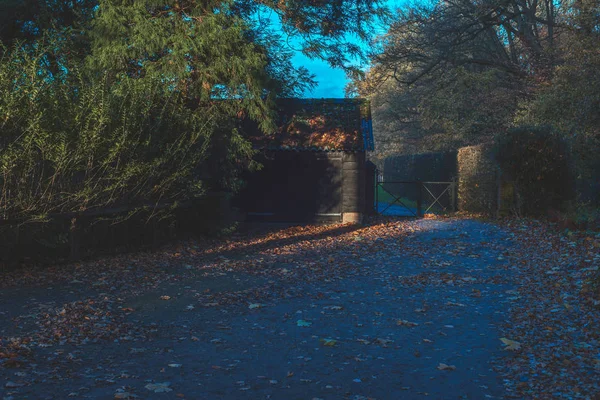 Dark wooden barn