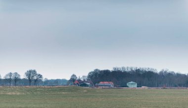 kırsal kış manzara 