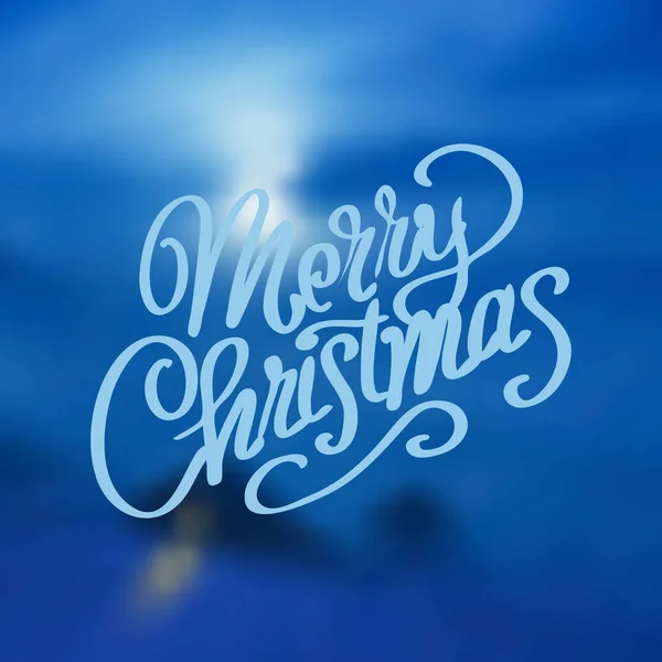 Bir neşeli Noel vektör arka plan ile mesajı tatil tebrik. — Stok Vektör