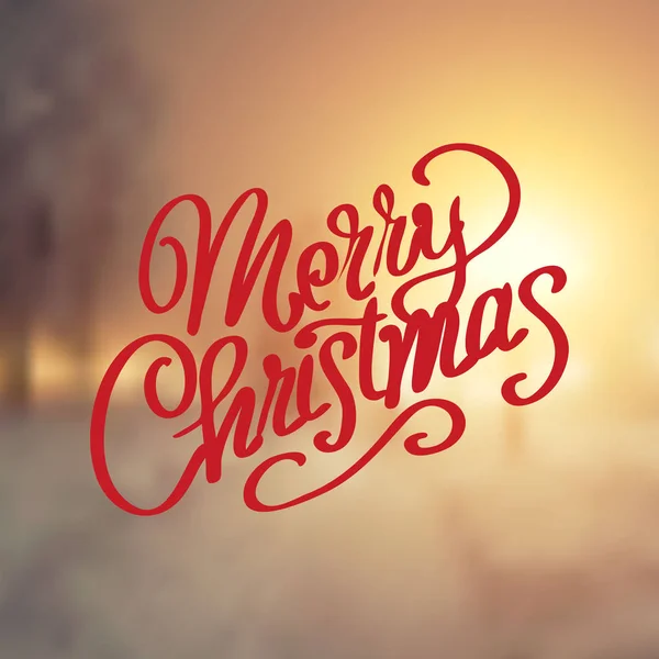 Bir neşeli Noel vektör arka plan ile mesajı tatil tebrik. — Stok Vektör