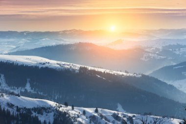 manzara güzel kış dağlar