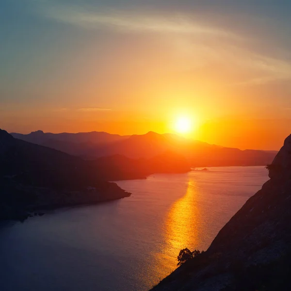 Minimalist Seascape. Coastal Sunrise. — Stock Photo, Image