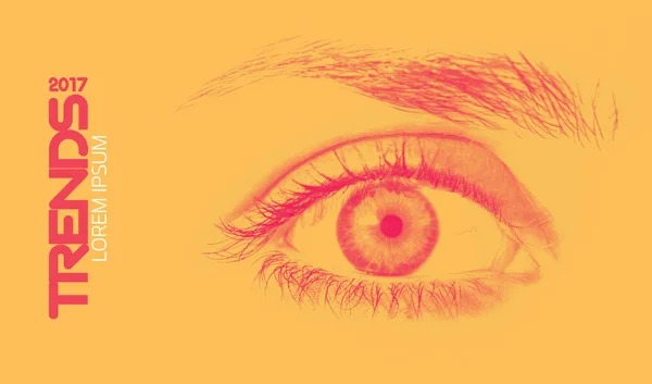 Trendy stylized photo of  macro human eye — Stock Photo, Image