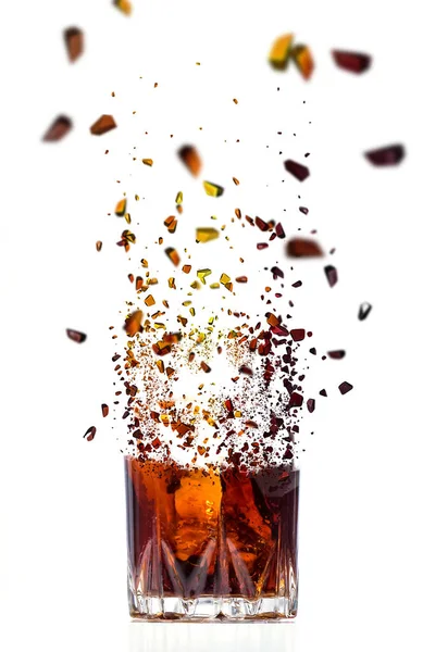 Glas whiskey met dispersie-ingang — Stockfoto