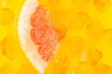 Portakal ve greyfurt suyu buz Close-Up