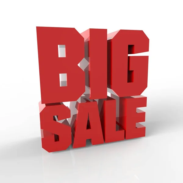 3D-Darstellung des großen Verkaufswortes. isoliert auf weißem Hintergrund. — Stockfoto