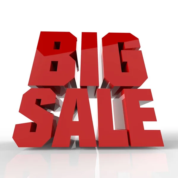 Rendering 3D di Big Sale Word. Isolato su sfondo bianco . — Foto Stock