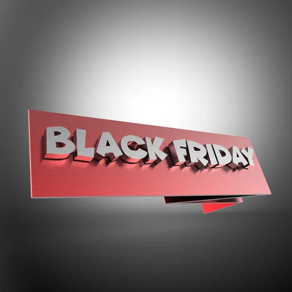 3D render of Black Friday banner — Stock Photo, Image