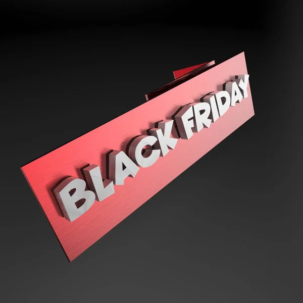 3D-gengivelse af Black Friday banner - Stock-foto