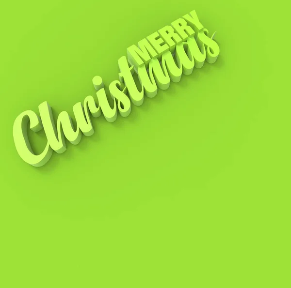 3d render of Merry Christmas text. New Year greetings card template. — Stock Photo, Image
