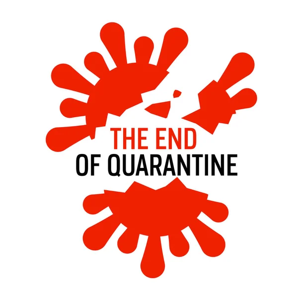 Concept Fin Quarantaine — Image vectorielle