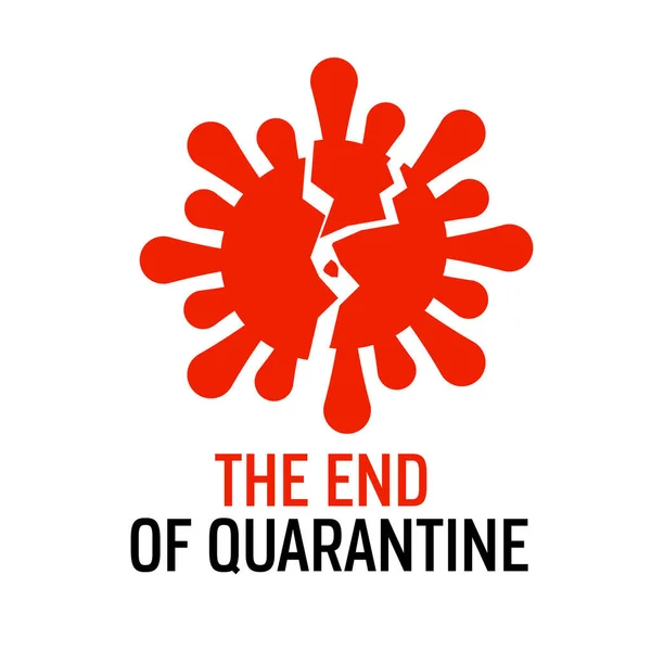 Concept Fin Quarantaine — Image vectorielle