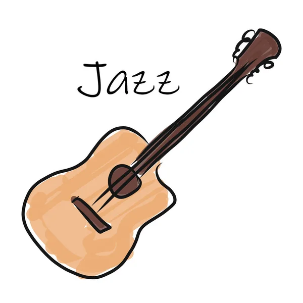 ジャズ楽器手描きベクトル — ストックベクタ