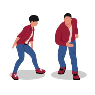 Koşan kadın ve erkek başlangıç pozu