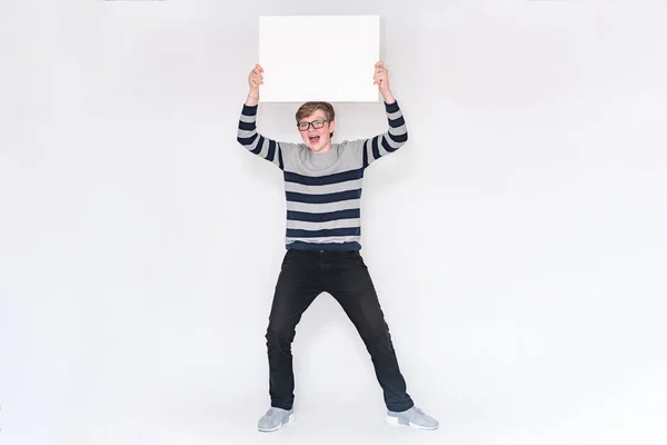 Teenager Different Poses White Background Showing Different Emotions — Stock Photo, Image