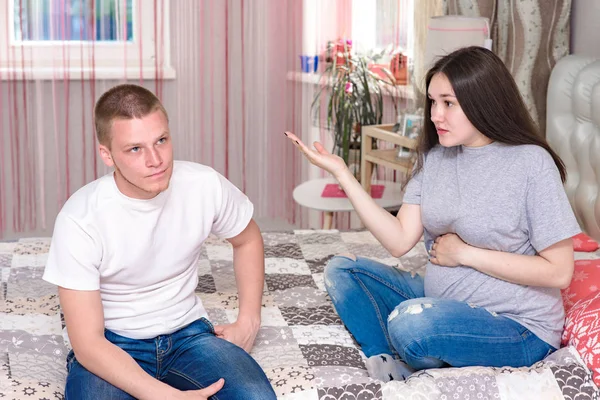 Familienstreit Streit Porträt Von Mann Und Frau Familiären Schwierigkeiten Konflikten — Stockfoto