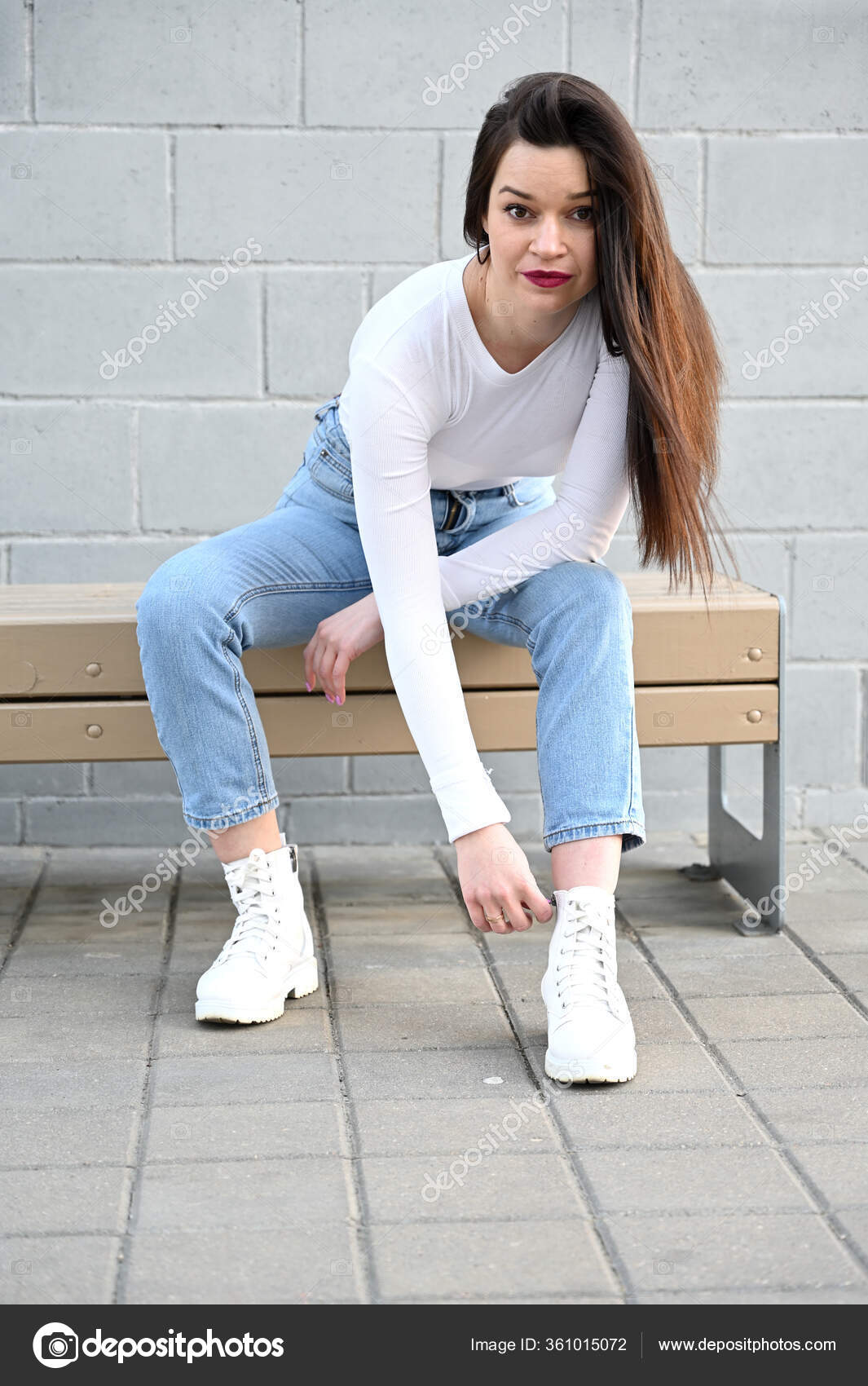 white blouse blue jeans
