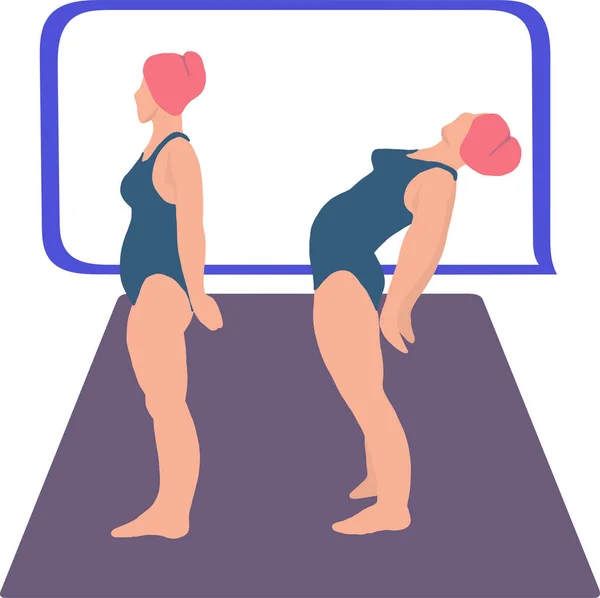 Illustration Vectorielle Sur Exercice Transparent Fitness Fond Pour Les Femmes — Image vectorielle