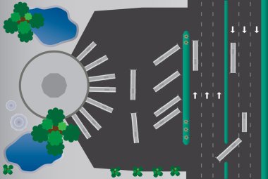 Otobüs istasyonu manzara inşa daire 