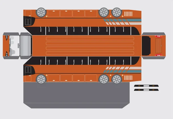 15 Meter Papierbus-Modell — Stockvektor