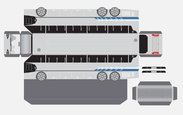 Vystřihovánka autobusu 15 metrů — Stockový vektor