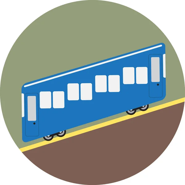 Icono del ferrocarril funicular o del acantilado — Vector de stock