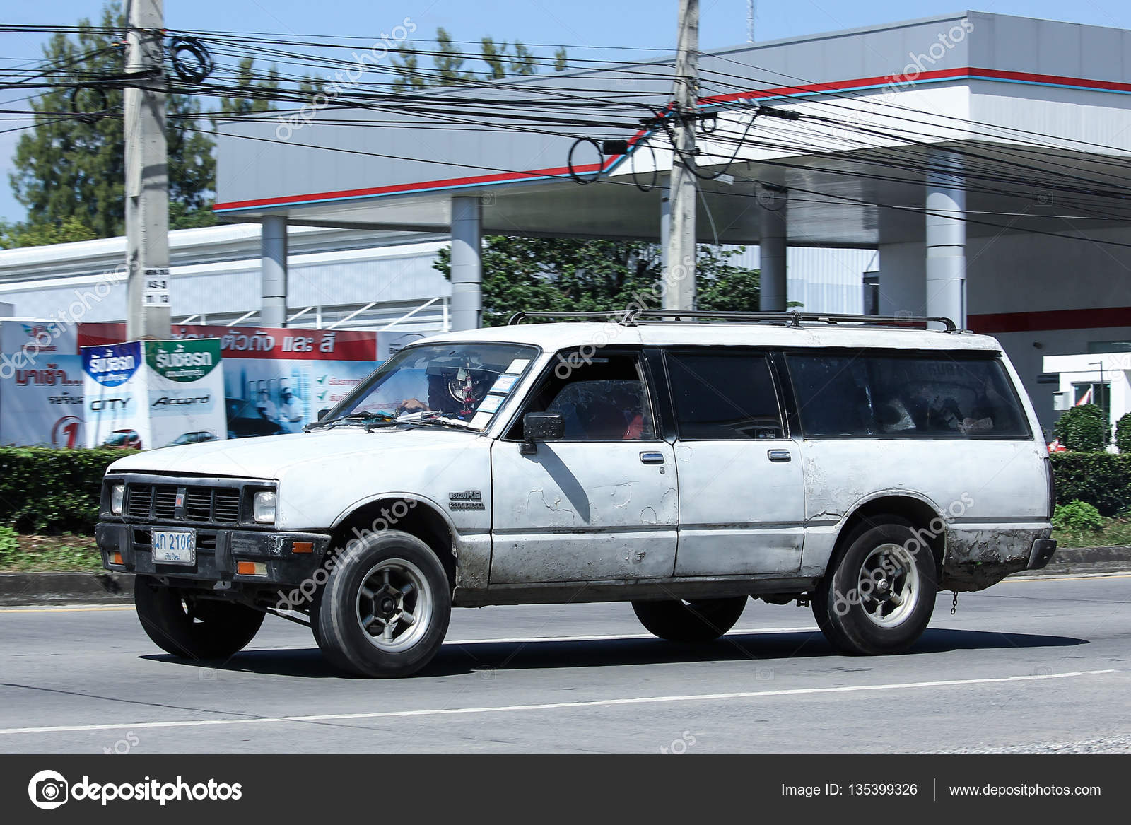Private Isuzu Old Pickup Van Car Isuzu Kb Van Stock Editorial