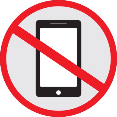 Kullanım akıllı telefon yok vektör çizim