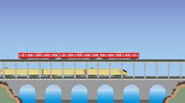 Çift güverte köprü üst sebebiyle tren ve alt yüksek sp için
