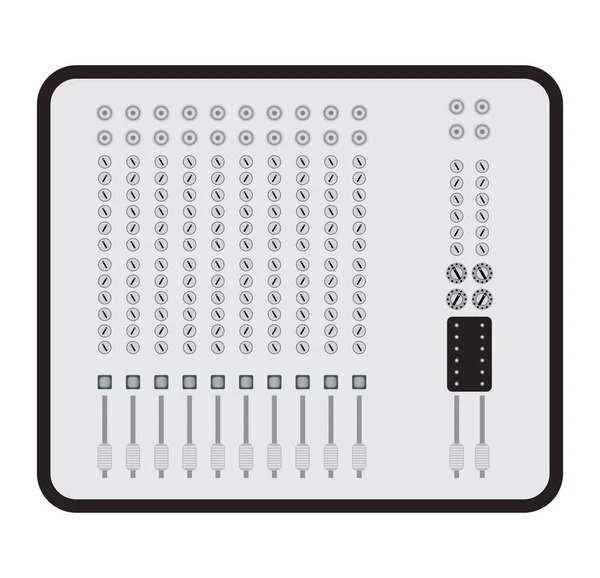 10 Chennel Sound Mixer board — Stock Vector