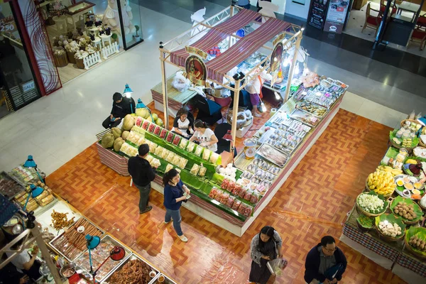 Centro de alimentação Área Dentro do Festival Central Chiangmai — Fotografia de Stock