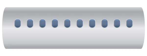 Buiten Vensters van het wit vliegtuig — Stockvector