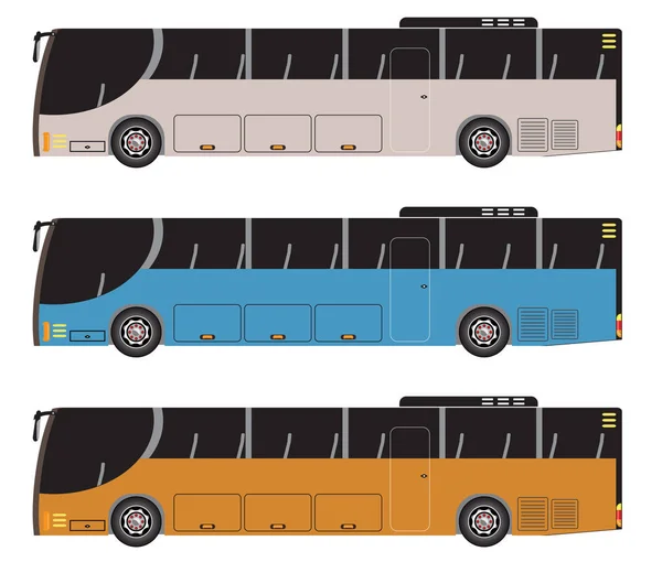 Zestaw wektor autobus miejski na białym tle — Wektor stockowy