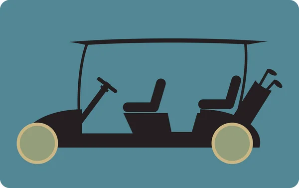 Golf Cart oder Golf Car Icon Vektor — Stockvektor