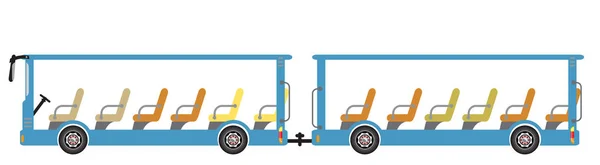 Open side Shuttle Mini bus — Stock Vector