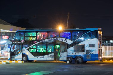 Srithawong tur şirketi otobüs rota Bangkok ve Chiangmai.