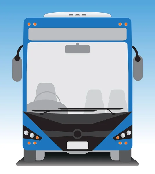 Turist otobüsü önden görünümü — Stok Vektör