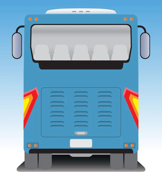 Achteraanzicht van de toeristische bus — Stockvector