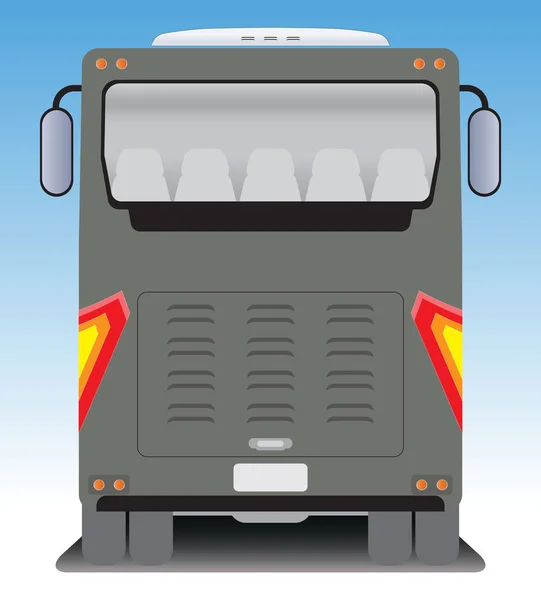 Back  view of Tourist bus — Stock Vector