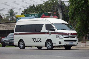  Polis Van araba Royal Thai polisinin. 