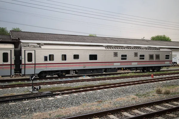 Power Car of Train Uttaravithi to Bangkok. — Stock Photo, Image