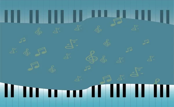 Κλειδί πιάνων και αφηρημένο χώρο για ιδέα μουσικής υποβάθρου — Διανυσματικό Αρχείο