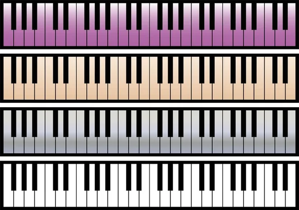 Colour set of Piano key  Music idea Background — Stock Vector