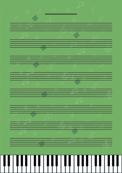 Feuille de musique vierge Format A4 Art vectoriel — Image vectorielle