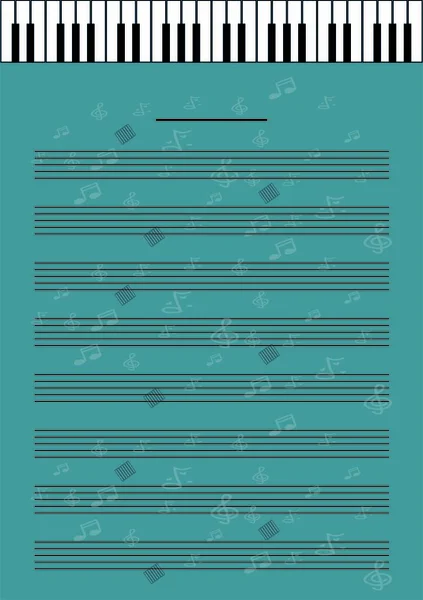 Feuille de musique vierge Format A4 Art vectoriel — Image vectorielle