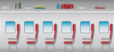 Düz tasarım, içinde yüksek hızlı yolcu treni