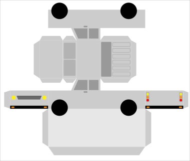 Basit kamyon kağıt modeli 