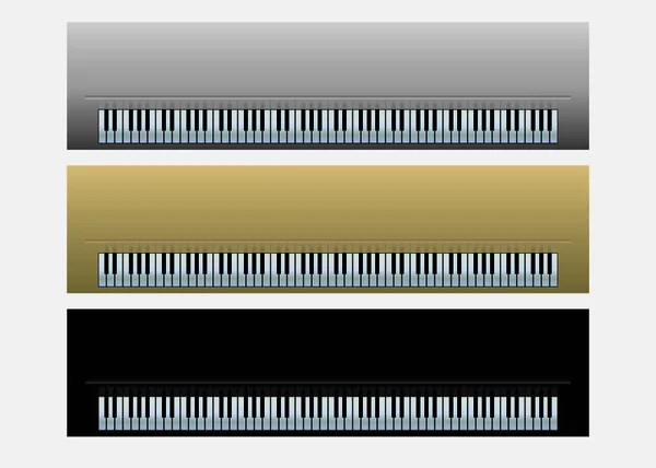 Bovenaanzicht Set Eletric draagbare Piano of Keyboard — Stockvector